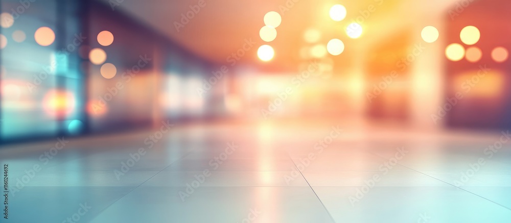 Poster vibrant blurred background of a service center with ample empty space for customizable text and desi