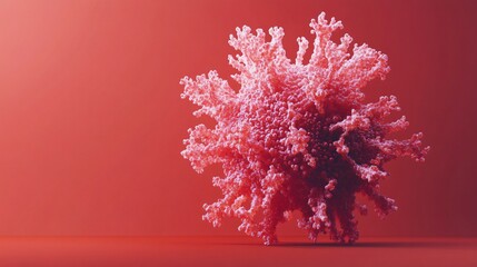 Fototapeta premium Abstract Coral Reef Red Organic Texture Background 3D Render