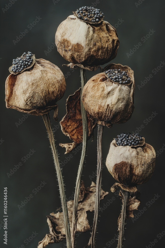 Poster Dried Flowers on Table