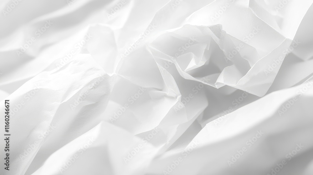 Poster textured white tissue paper background for minimalistic design soft creases and high quality image f