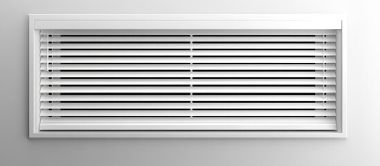 Elegant white window blinds ideal for modern kitchen and dining room interiors with customizable blank space for design text or branding.