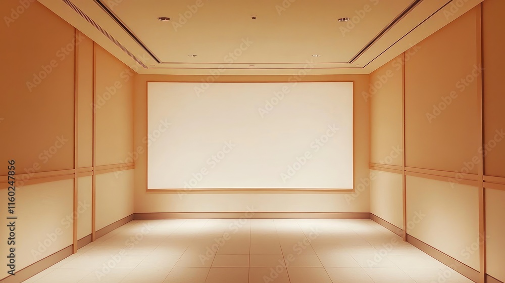 Poster empty boardroom corner with blank wall display ideal for presentations and design ideas in a modern 