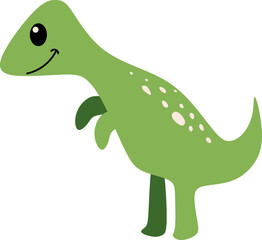 Cute Cartoon Dinosaur Illustration