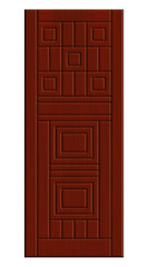 wooden door isolated on transparate background.