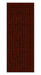 wooden door isolated on transparate background.