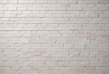 Fototapeta premium Brick wall with a seamless pattern of white bricks against a bright and airy background, neutral color scheme., modern decor, building background
