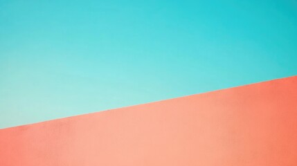 Fototapeta premium Coral and Turquoise Abstract Background for Elegant Presentations and Creative Projects with Empty Copyspace