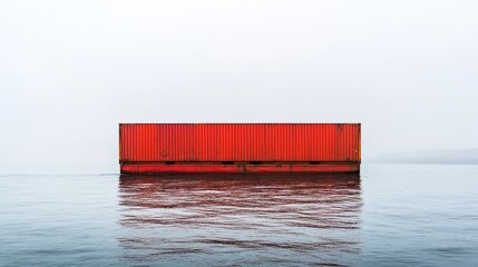 Cargo Ship on Calm Water with Container for Import Export Reports Business Analytics and Achievements Summary Visual Presentation Concept