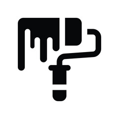 paint roller icon. vector glyph icon for your website, mobile, presentation, and logo design.