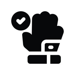 gloves icon. vector glyph icon for your website, mobile, presentation, and logo design.