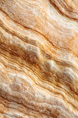 Naklejka premium Detailed View of Textured Sandstone with Natural Layered Patterns : Generative AI