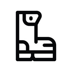 boot icon. vector line icon for your website, mobile, presentation, and logo design.