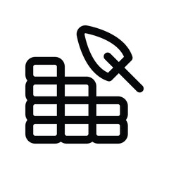 brick wall icon. vector line icon for your website, mobile, presentation, and logo design.