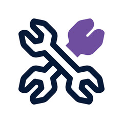 wrench icon. vector dual tone icon for your website, mobile, presentation, and logo design.
