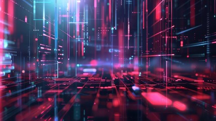 Obraz premium Urban Lights. Vibrant Entertainment Illumination concept