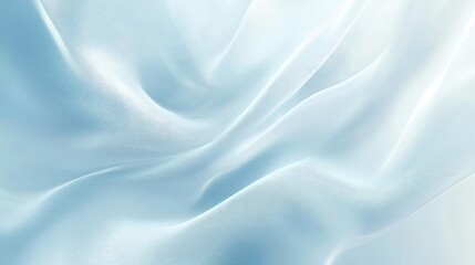 Obraz premium Delicate light blue silk fabric texture background with soft draping for elegant design and decor themes