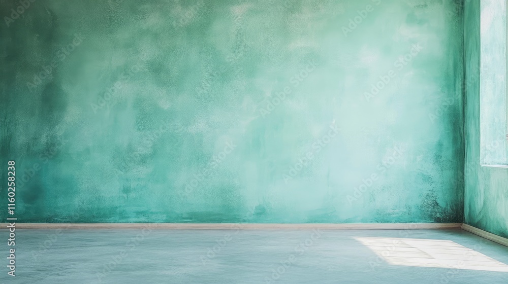 Poster mint green textured background ideal for product display or photography settings in a serene and tra