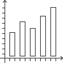 Simple Bar Graph Vector Data Illustration