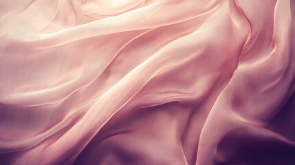 Obraz premium Delicate soft pink fabric texture with flowing drapes creating an elegant and serene background for design and artistic projects.