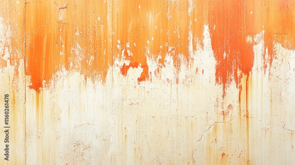 Poster textured soft orange gradient with drips and shades for background design use