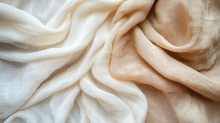 Obraz premium Neutral Toned Soft Textured Fabric Background Ideal for Elegant Design and Creative Projects