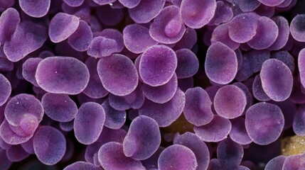 Ripened culture of Shewanella oneidensis in microcosms on day four showcasing unique purple bacterial morphology under microscope