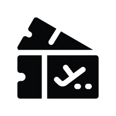 ticket icon. vector glyph icon for your website, mobile, presentation, and logo design.