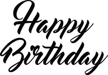 Happy Birthday Calligraphy lettering