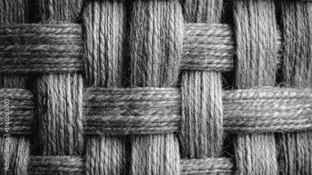 Poster textured gray fabric close up showcasing an intricate woven design ideal for backgrounds or textile 