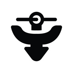 anchor icon. vector glyph icon for your website, mobile, presentation, and logo design.