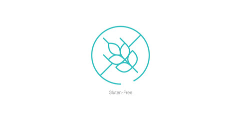 Gluten-Free Badge Vector Icon for Allergy-Friendly and Specialty Food Packaging