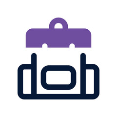 backpack icon. vector  dual tone icon for your website, mobile, presentation, and logo design.
