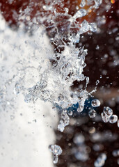 A splash of water is captured in a photo