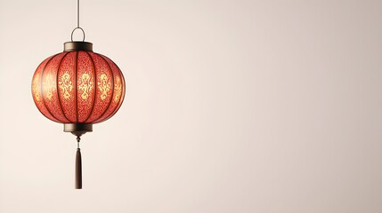 Elegant Red Lantern with Intricate Design