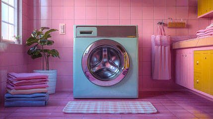 Washing machine in a retro washing machine