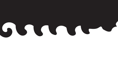 Template Dividers with  Waves . Abstract Design Elements for Top and Bottom .  Isolated on Website, App, Banners or Posters. Vector Illustration. EPS 10/AI