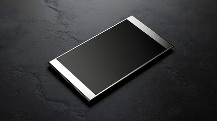 Sleek Silver Phone on Dark Stone