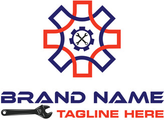 Mechanic Logo Vintage Vector Design