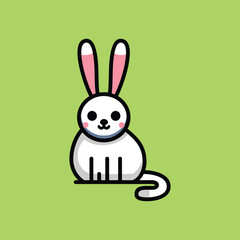 cute bunny with a easter egg.