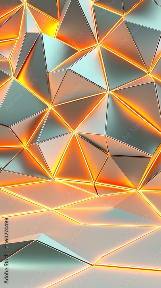 Poster energy monitoring double exposure, abstract artwork featuring geometric layers with glowing edges an
