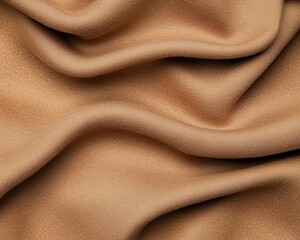 Detailed closeup of Mocha Mousse fabrics, textures captured with precision