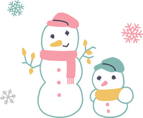 かわいい雪だるま