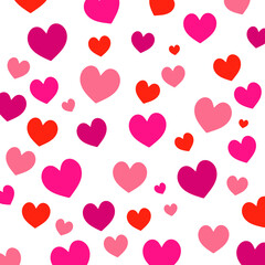 pink red hearts pattern valentines day love 