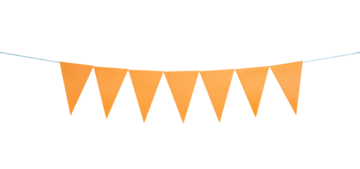 Orange flag party border element 
