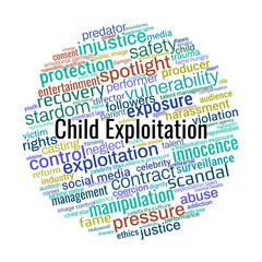 Child Exploitation Word Cloud