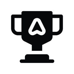trophy icon. vector glyph icon for your website, mobile, presentation, and logo design.