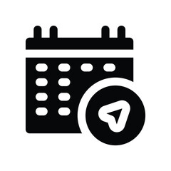 schedule icon. vector glyph icon for your website, mobile, presentation, and logo design.