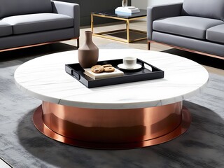 A modern dining table with a vase of flowers on it and a lamp above it