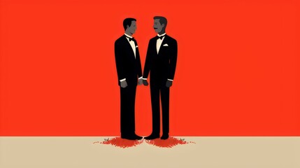 Romantic Gay Wedding Silhouette