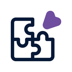 puzzle icon. vector dual tone icon for your website, mobile, presentation, and logo design.